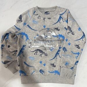 Jurassic World Gray & Blue Dino Sweatshirt